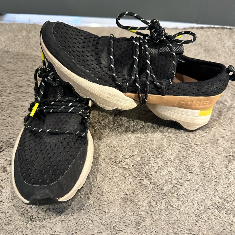 Black and Tan Sorel Sneakers